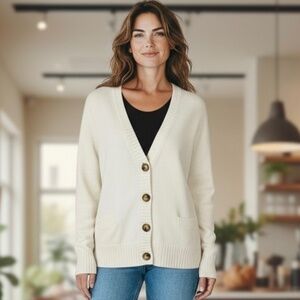 MICHAEL Michael Kors White Long Sleeve Cardigan